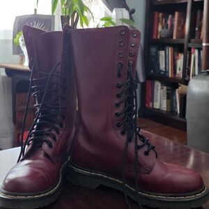 Dr. Martens Cherry Red Boots with Black Laces